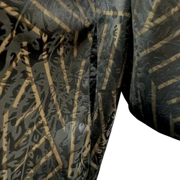 LIOR Paris Jacket Size Large Womens Modern Artsy Black Tan Geo Print