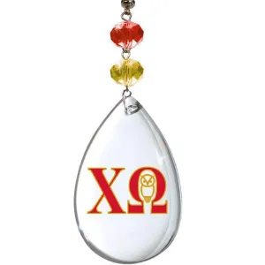 Logo Crystal - Badge- Chi Omega   (Set of 3) MAGNETIC ORNAMENT