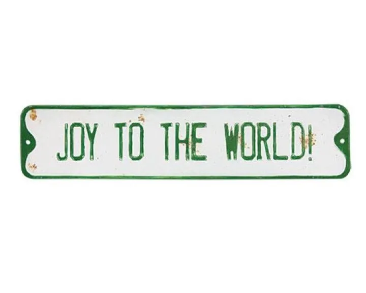 Long 'Joy to the World' Christmas sign