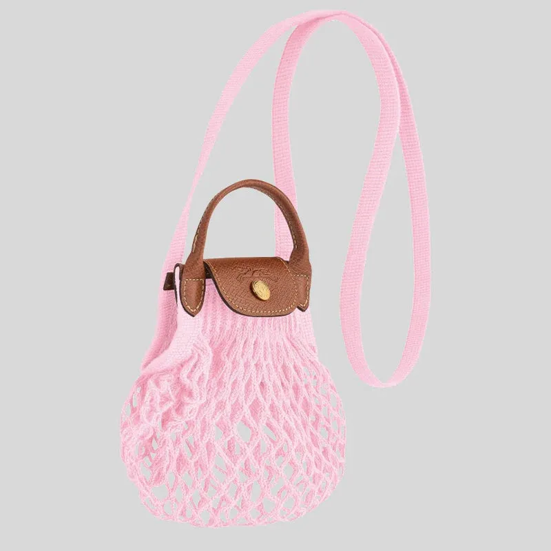 LONGCHAMP Le Pliage Filet XS Mesh Bag Pink RB-10139HVH