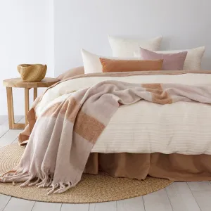 Lores Quilt Cover Set - Stone