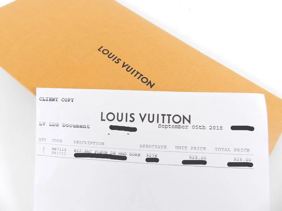 Louis Vuitton Gold Enamel Logo Keychain