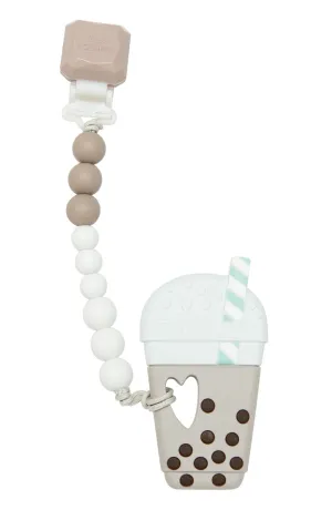 LouLou LOLLIPOP Silicone Teether GEM Set (Milk Tea Bubble Tea)