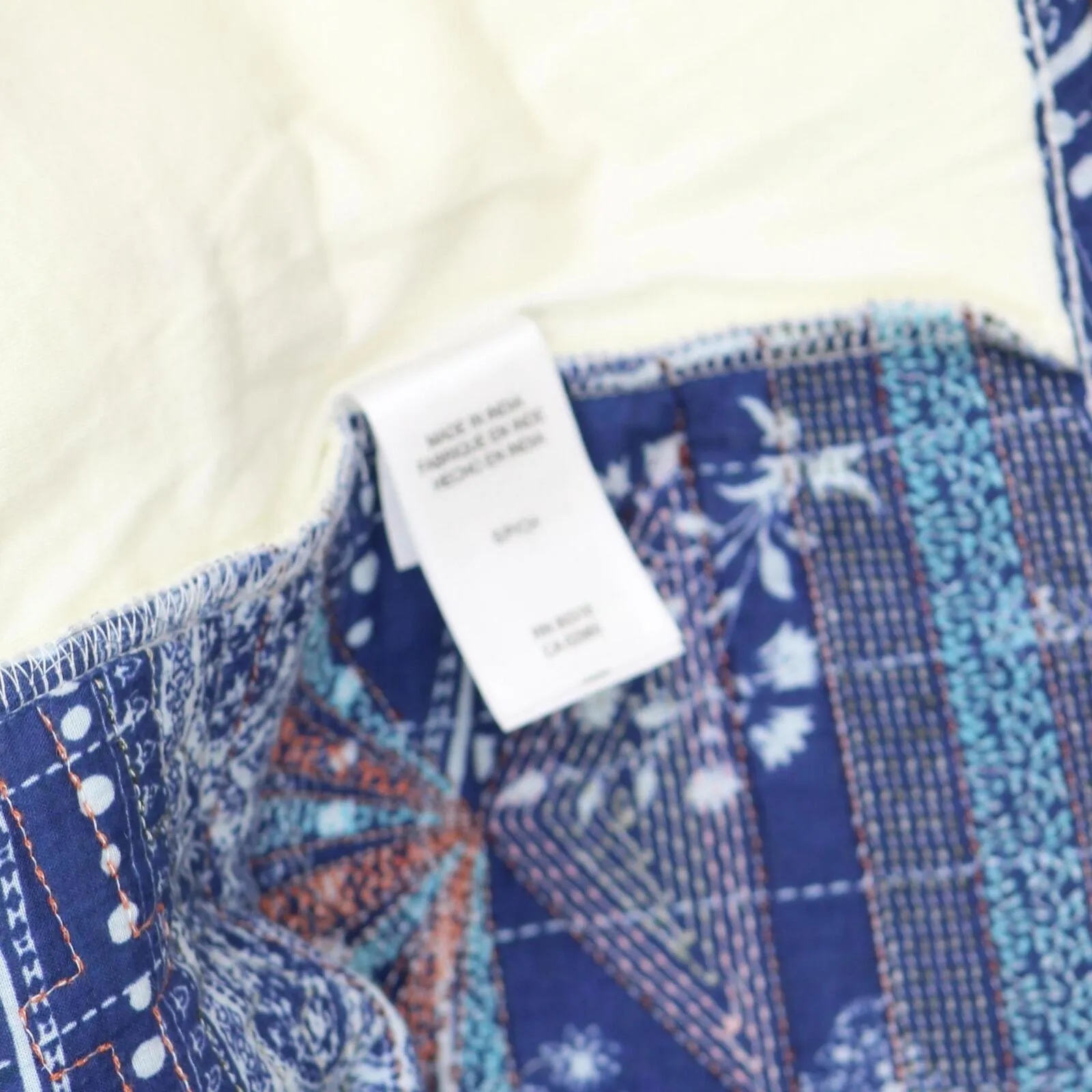 Lucky Brand Womens Oversized Quilted Vest Antique White Multi S