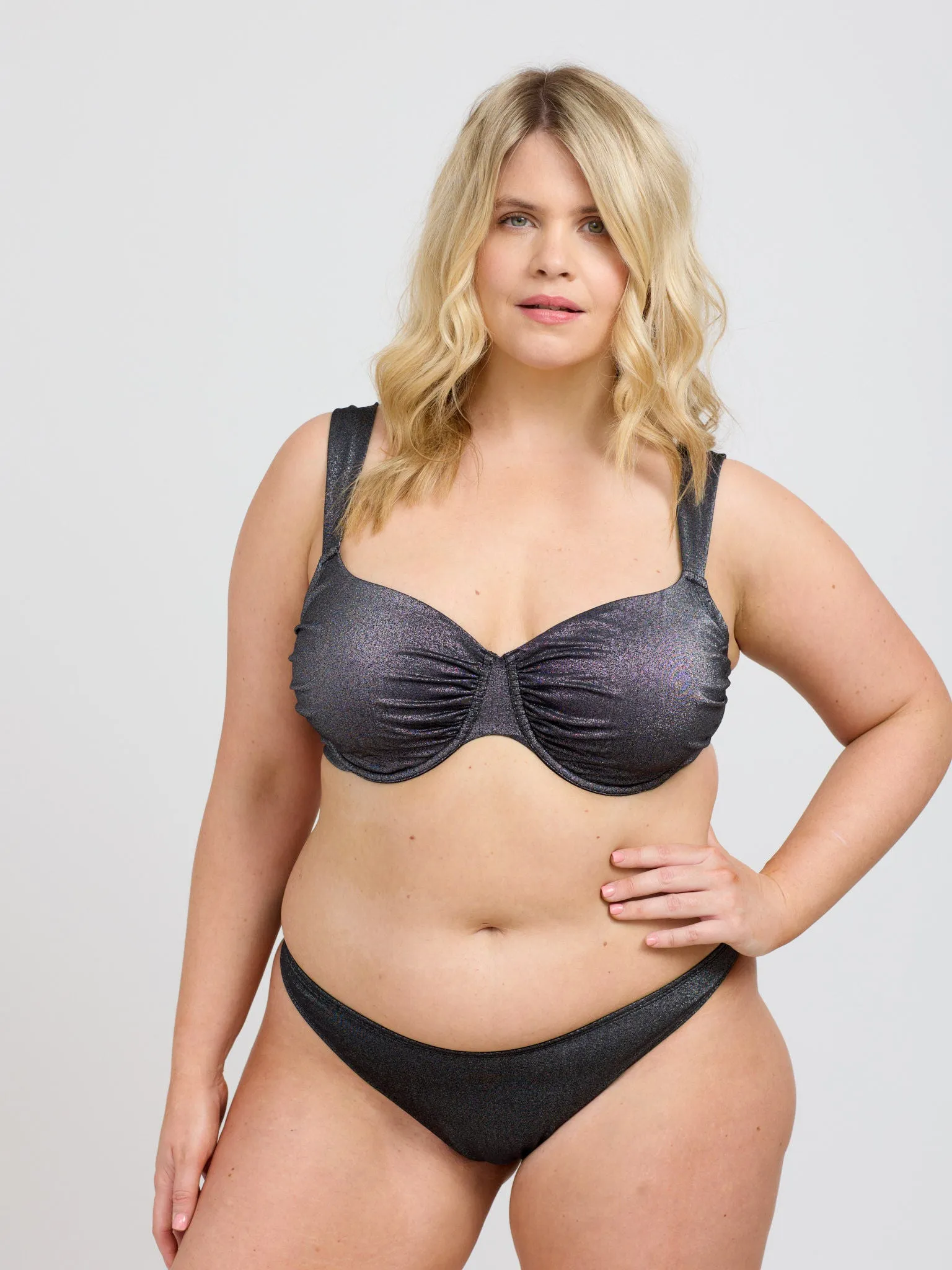 Lurex Balconette Underwired Bikini Top