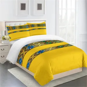 Luxury Bohemian Style Ethiopian Tilet Pattern Duvet Cover