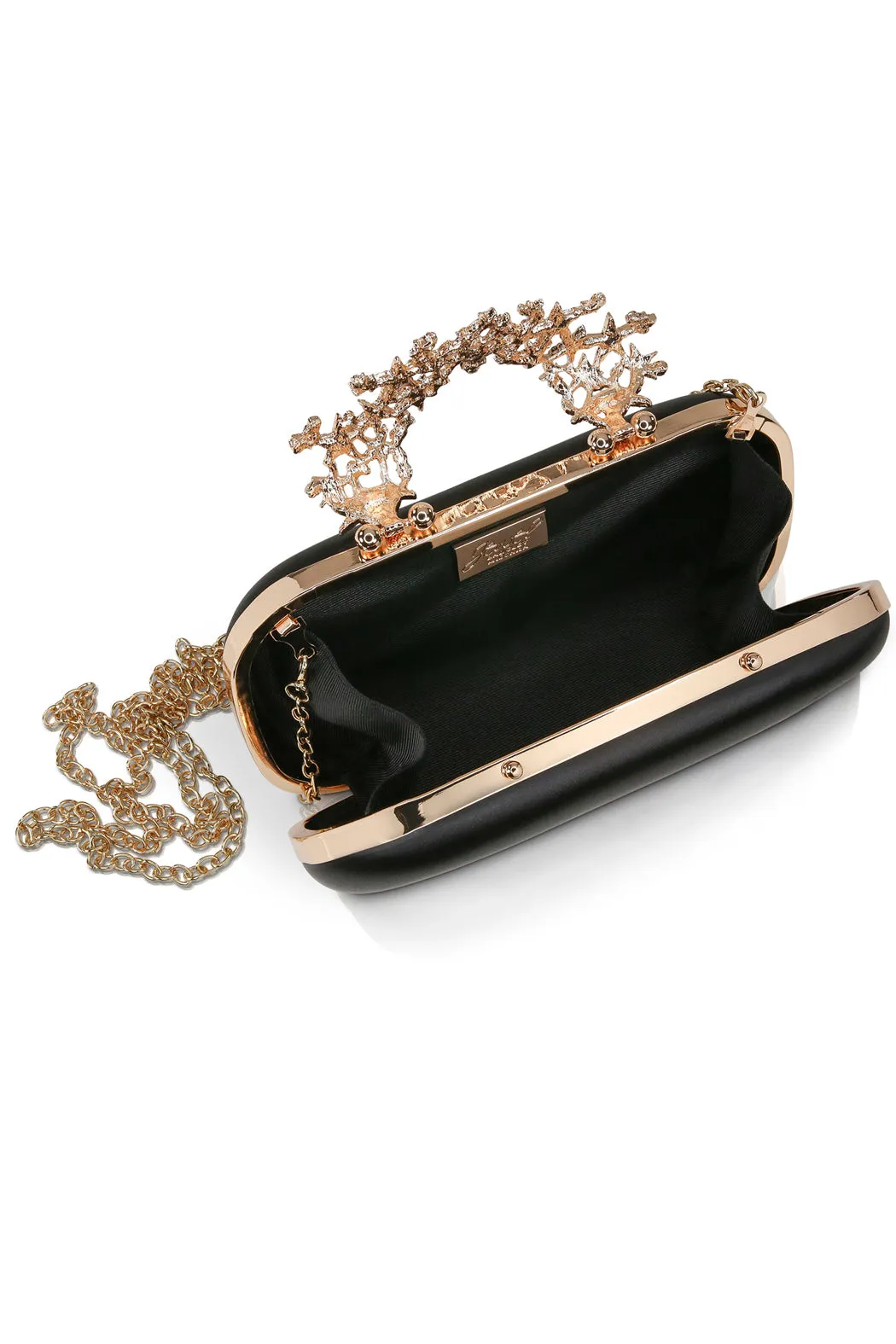 Lyra Starburst Clasp Satin Minaudiere