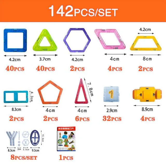 Magnetic Building Blocks - 184pcs-110pcs