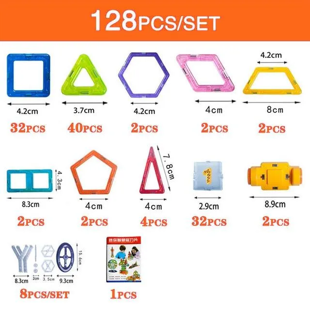 Magnetic Building Blocks - 184pcs-110pcs