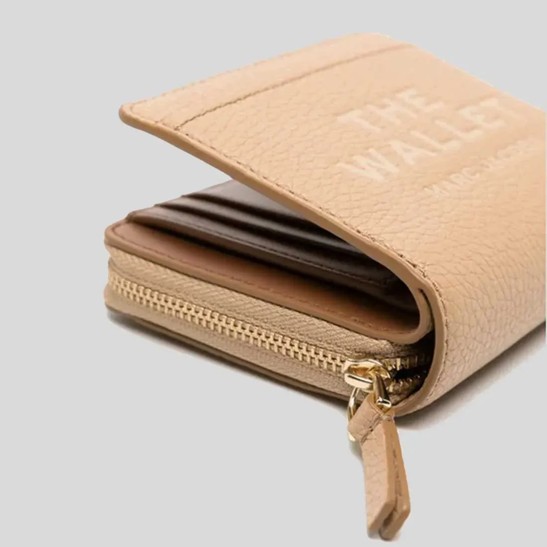 MARC JACOBS The Leather Mini Compact Wallet Camel RB-2R3SMP044S10