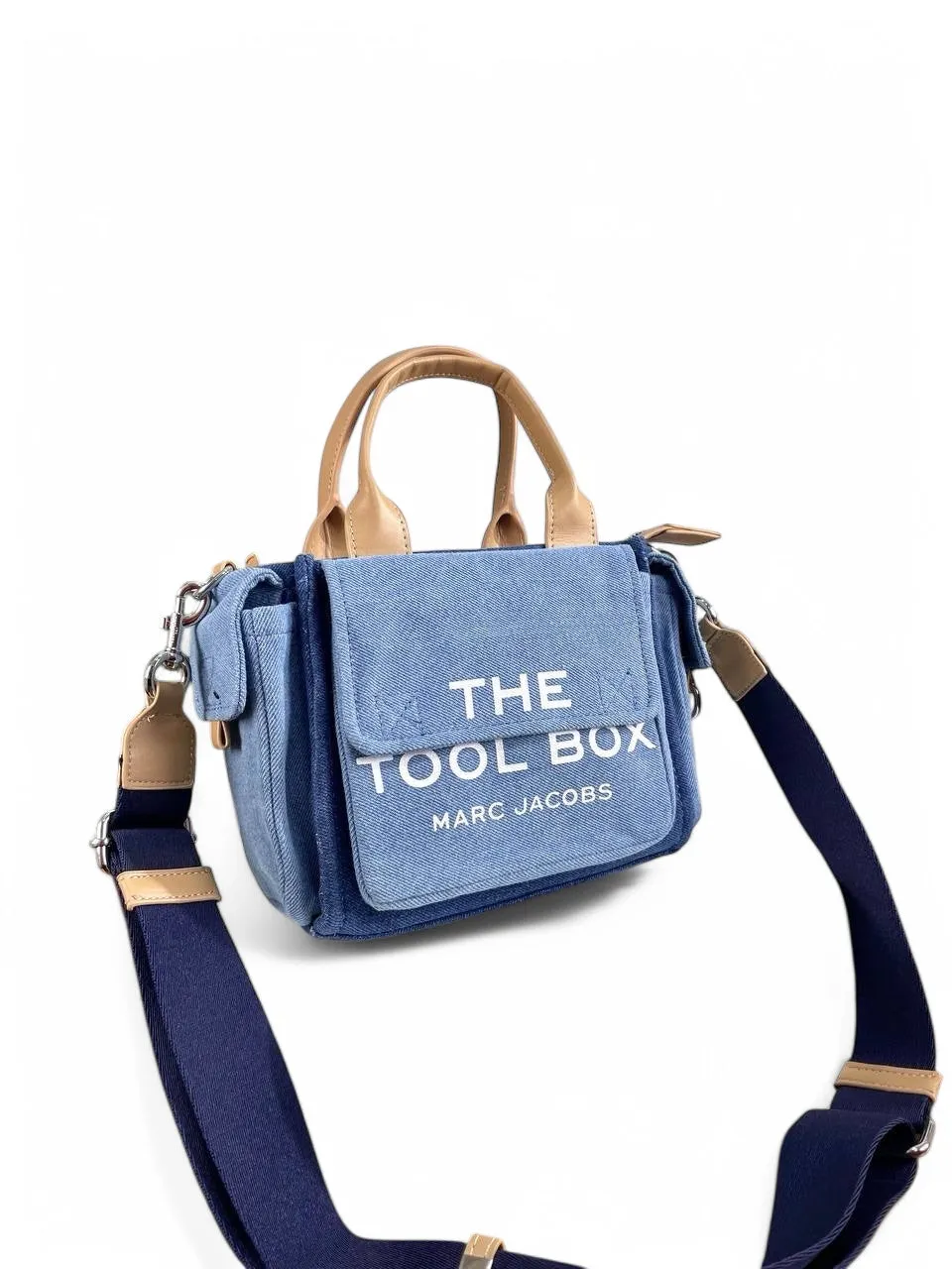 Marc Jacobs The Tool Box Bag – Light Blue Denim Edition (19*25)