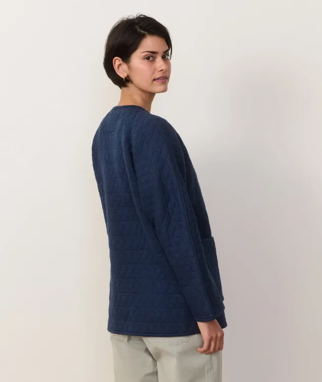 Marine Layer Corbet Quilted Liner Jacket in Indigo Heather