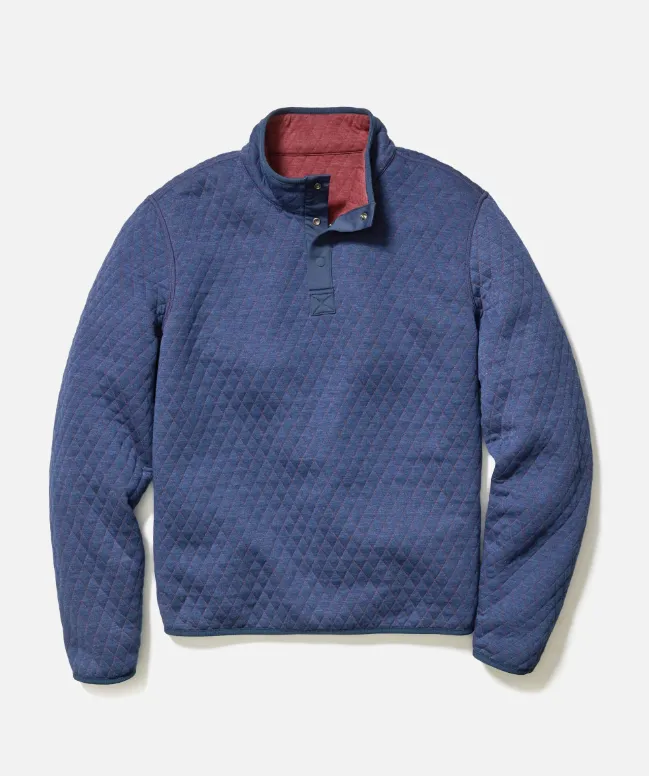 Marine Layer Corbet Reversible Pullover in Burgundy/Navy