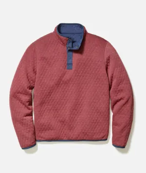 Marine Layer Corbet Reversible Pullover in Burgundy/Navy