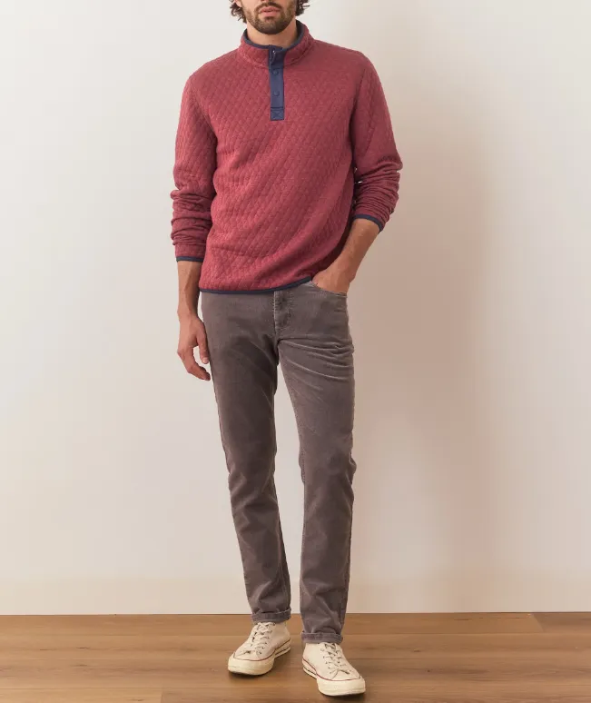 Marine Layer Corbet Reversible Pullover in Burgundy/Navy