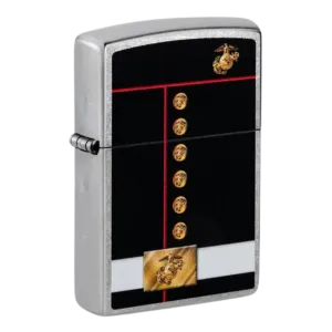 Marines Uniform Street Chrome Color Logo Zippo