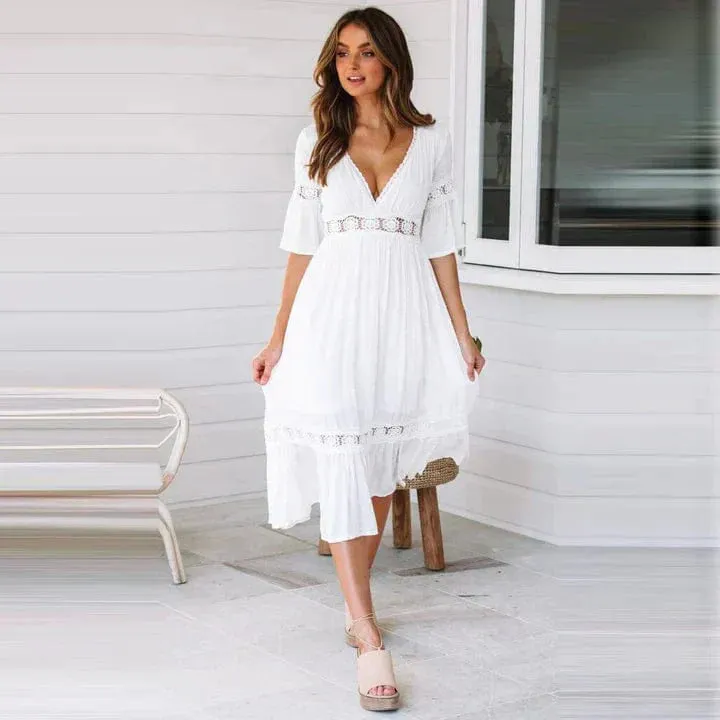 Maris | Lace-Trim Dress