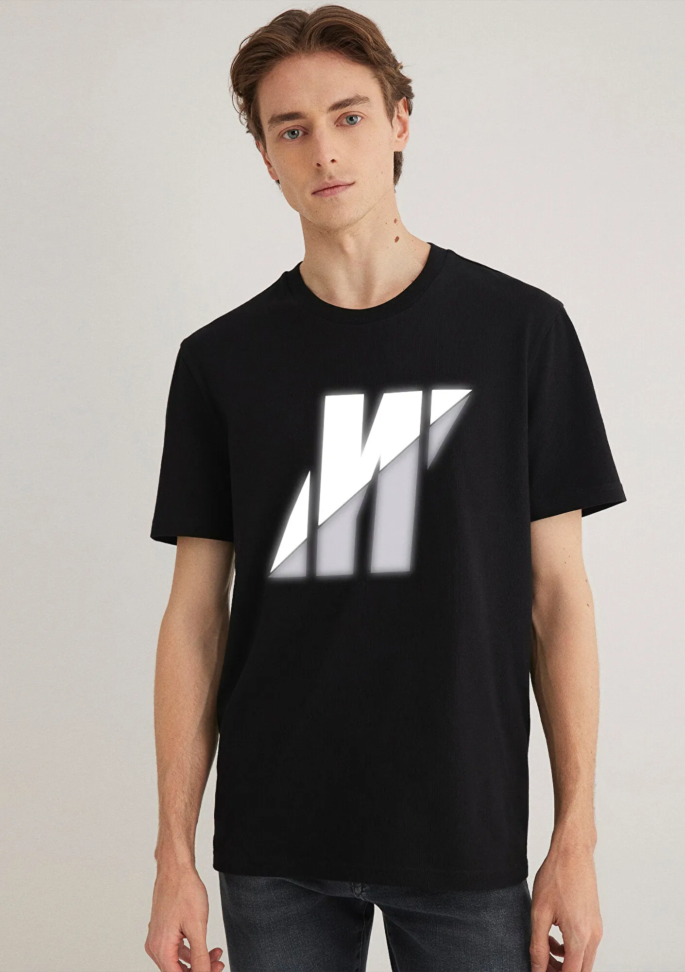 Mavi Pro Logo Printed Black T-Shirt