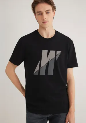Mavi Pro Logo Printed Black T-Shirt