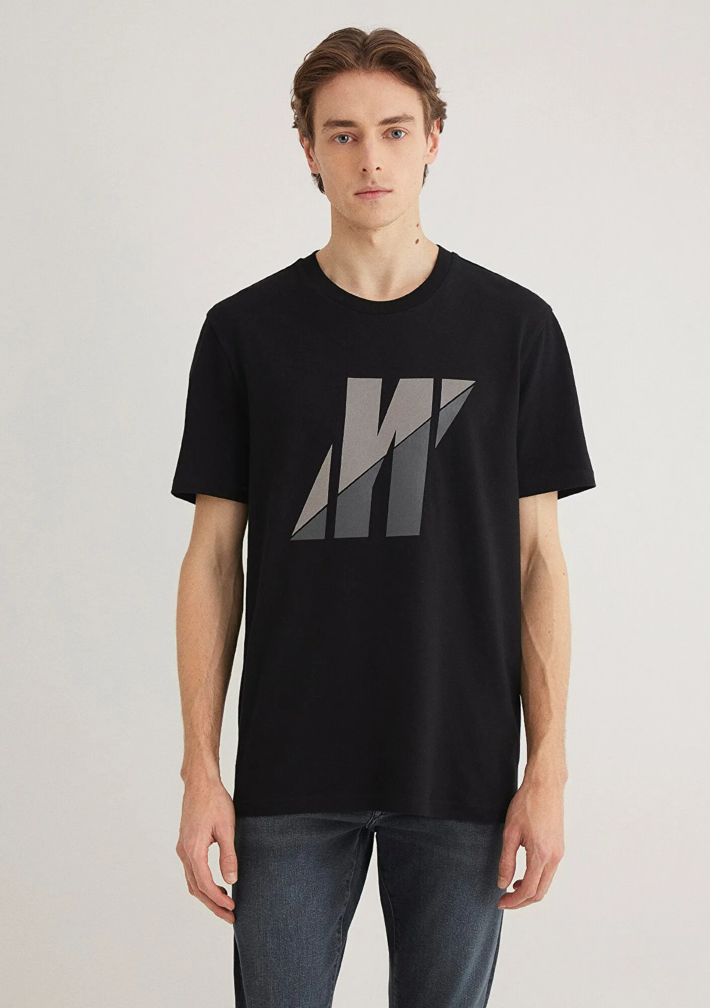 Mavi Pro Logo Printed Black T-Shirt