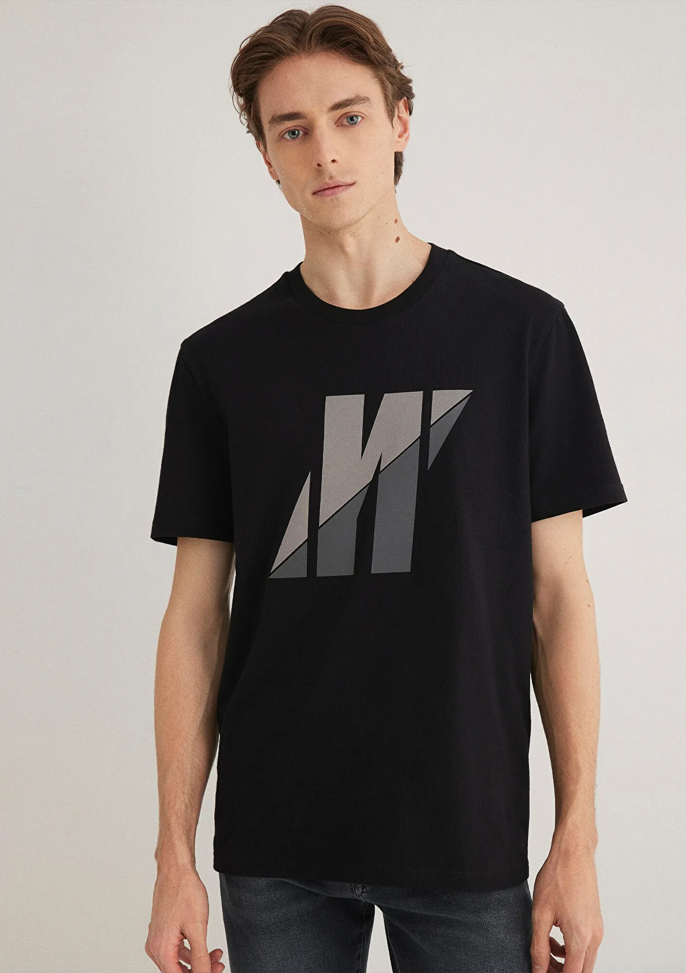 Mavi Pro Logo Printed Black T-Shirt