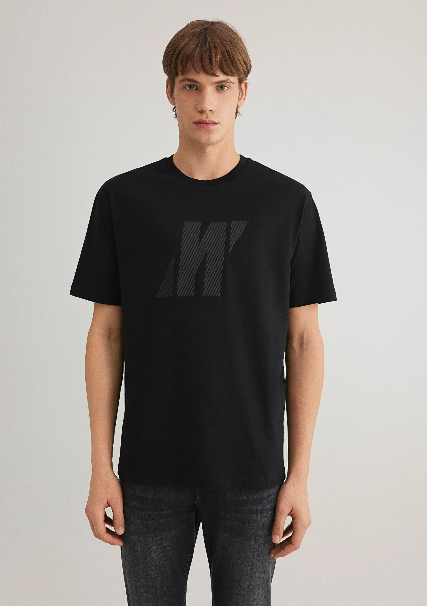 Mavi Pro Logo Printed Black T-Shirt