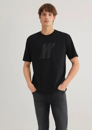 Mavi Pro Logo Printed Black T-Shirt