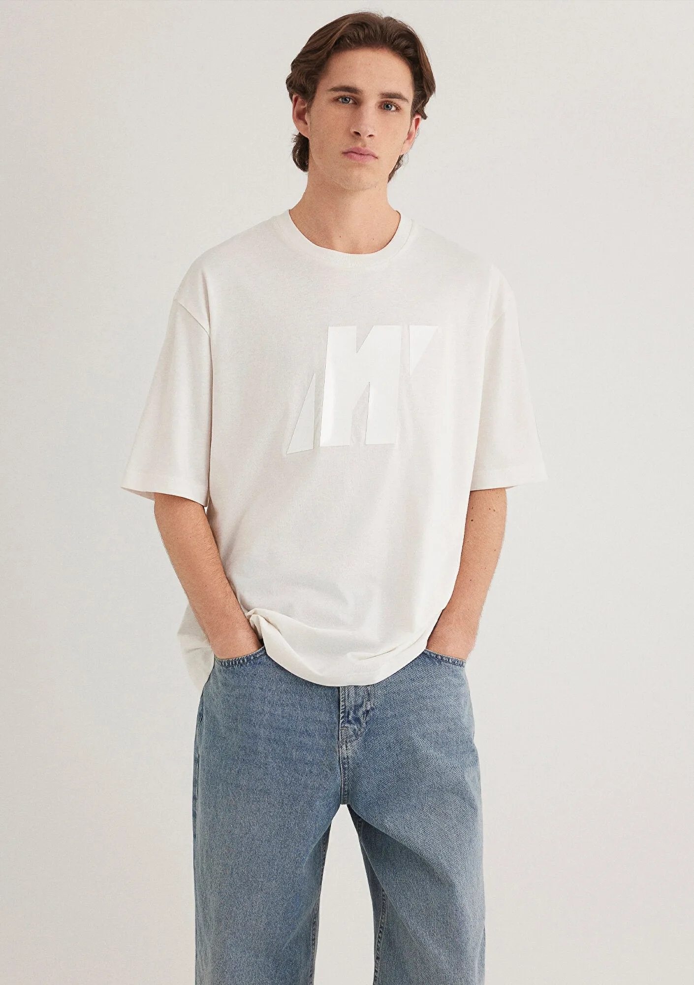 Mavi Pro Printed Ecru T-Shirt