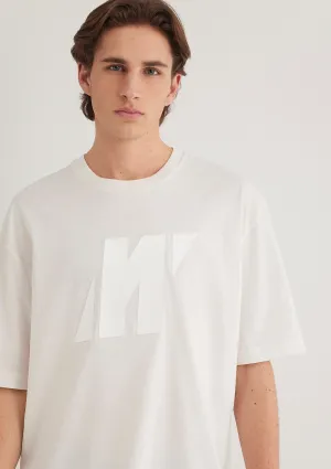 Mavi Pro Printed Ecru T-Shirt