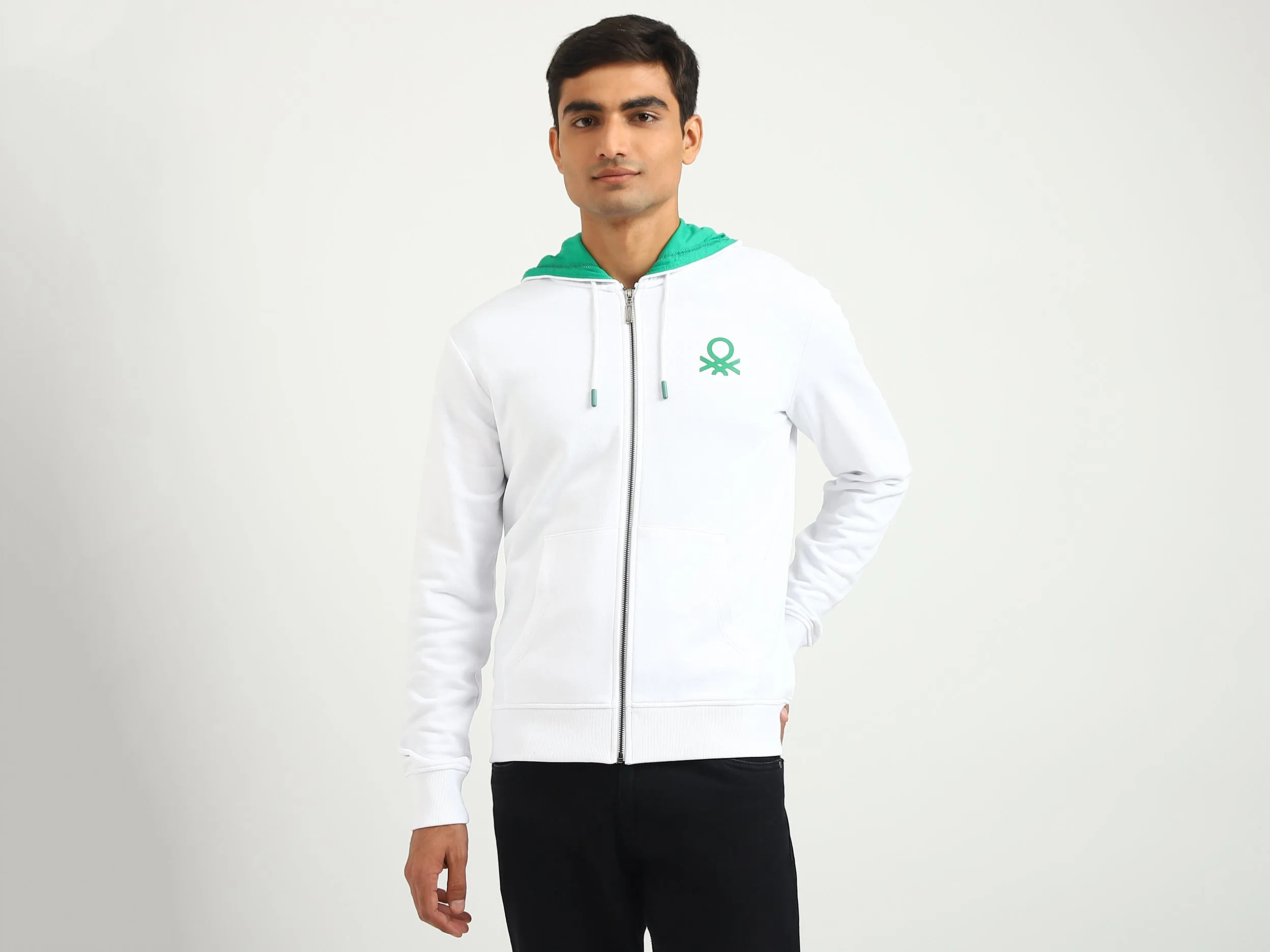 Men Brand Logo Hooded Sweatshirt