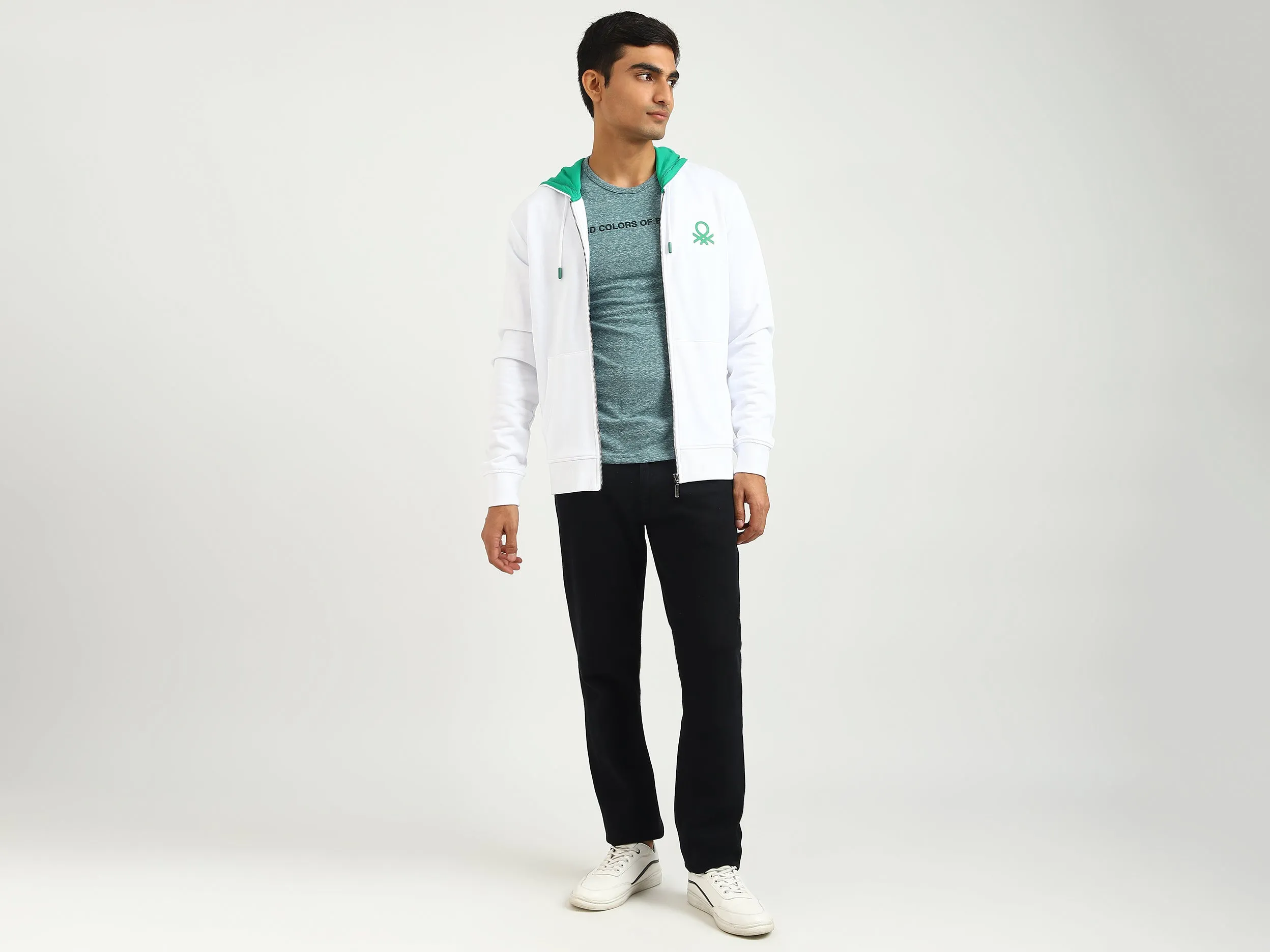 Men Brand Logo Hooded Sweatshirt