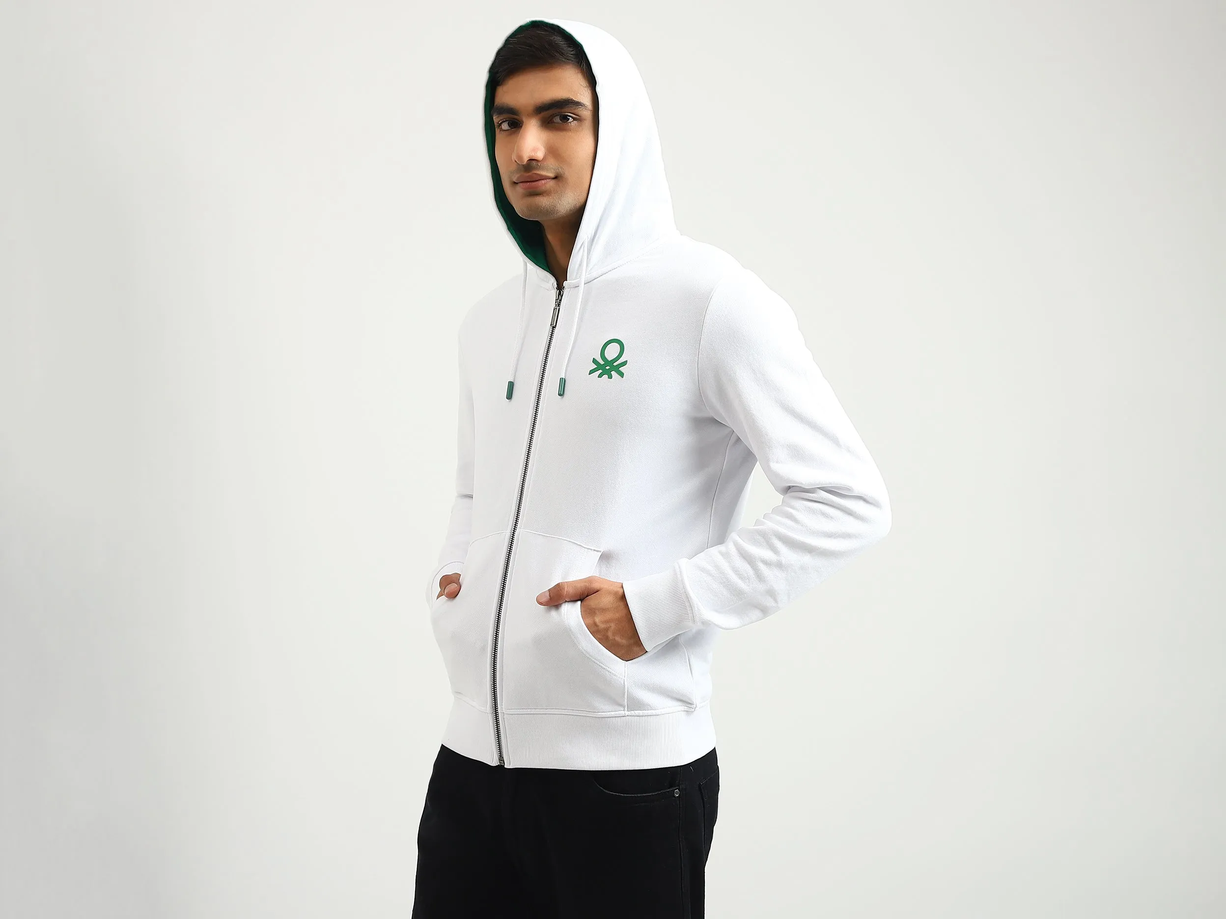 Men Brand Logo Hooded Sweatshirt