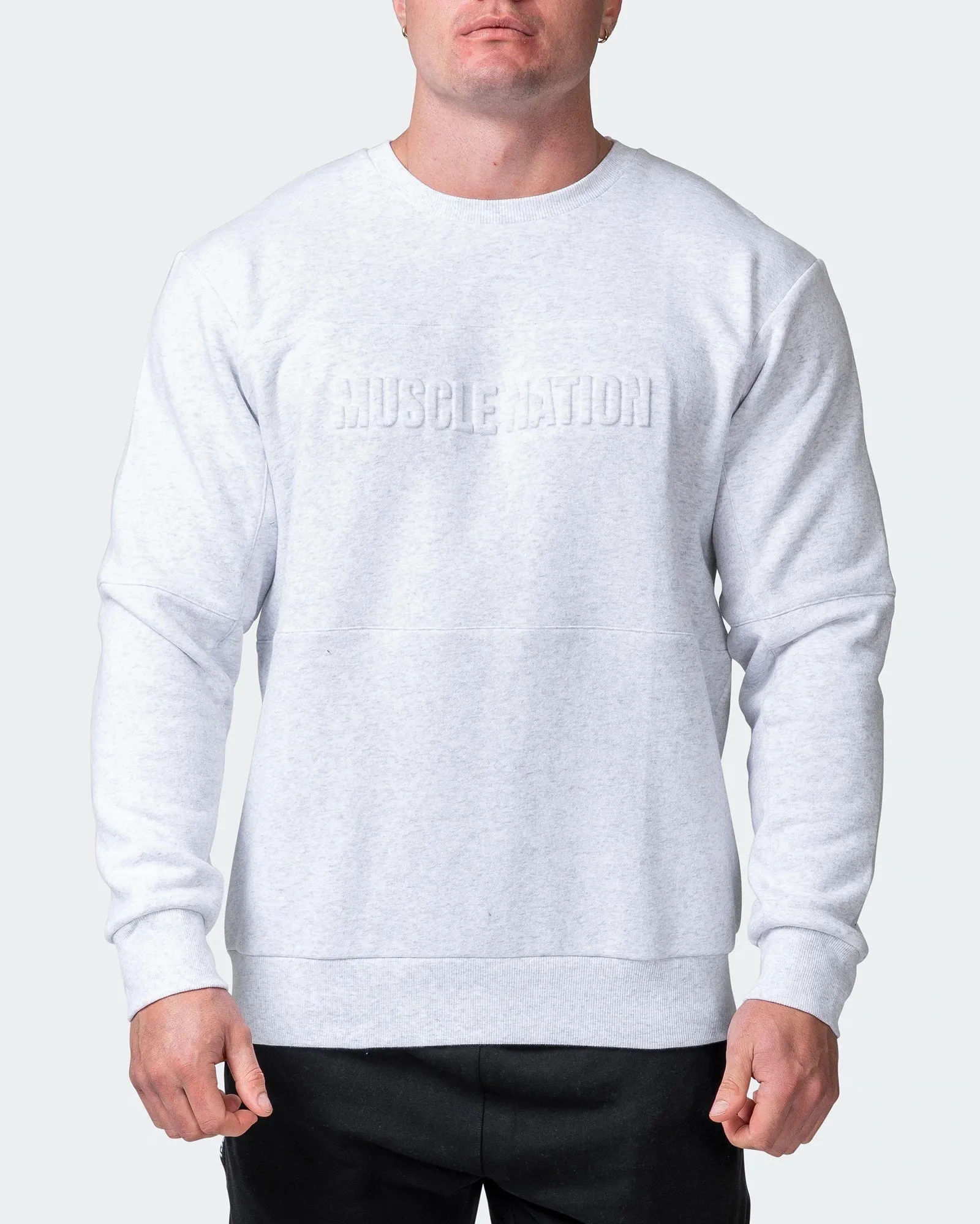 Mens Lounge Jumper - White Marl