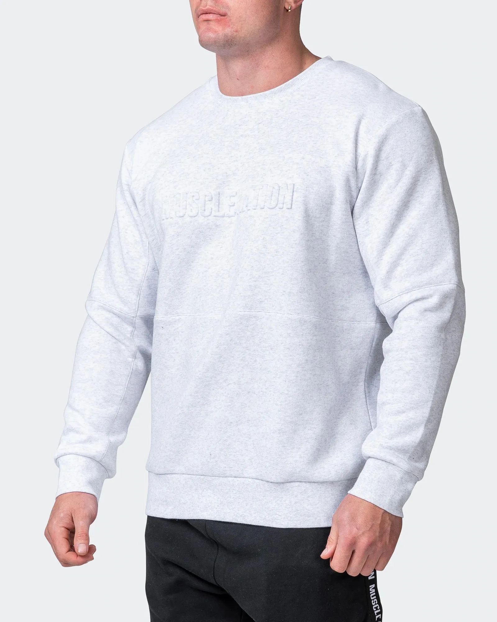 Mens Lounge Jumper - White Marl