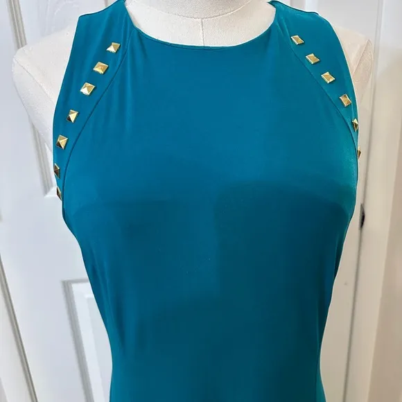 Michael Kors Deep Teal Studded Maxi
