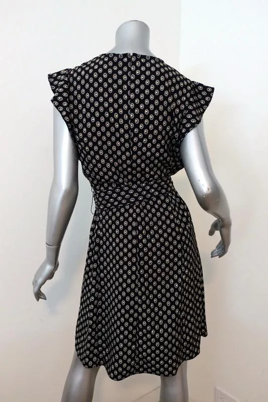 MICHAEL Michael Kors Dress Black/Gold Studded Medallion Crepe Size Small NEW