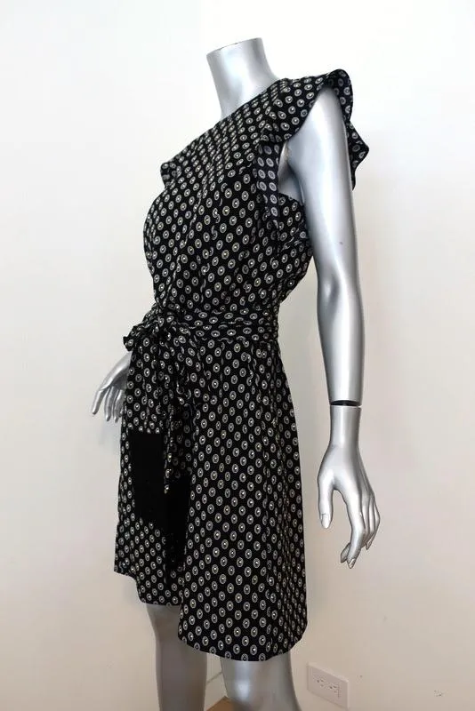 MICHAEL Michael Kors Dress Black/Gold Studded Medallion Crepe Size Small NEW