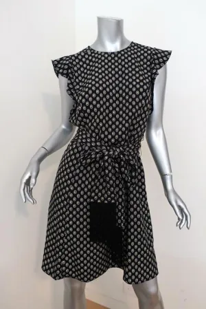 MICHAEL Michael Kors Dress Black/Gold Studded Medallion Crepe Size Small NEW