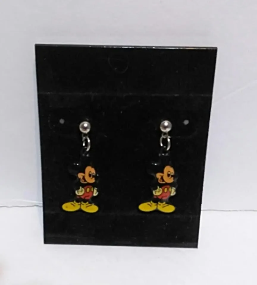 Mickey Mouse Dangle Stud Post Earrings