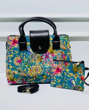 Midnight Garden 2-in-1 Handbag & Sling With Free Pouch