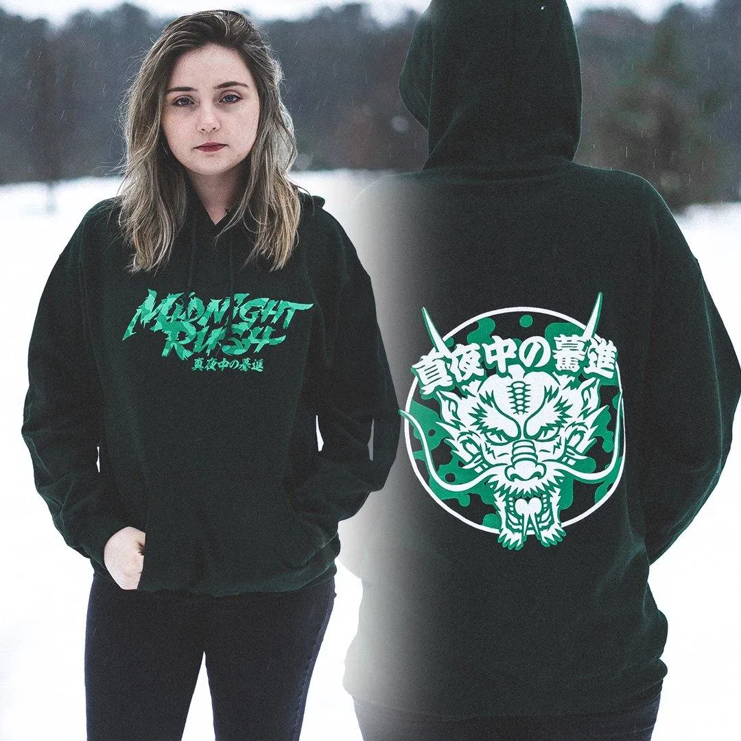 Midnightrush Forest Green Dragon Hoodie - LIMITED RELEASE