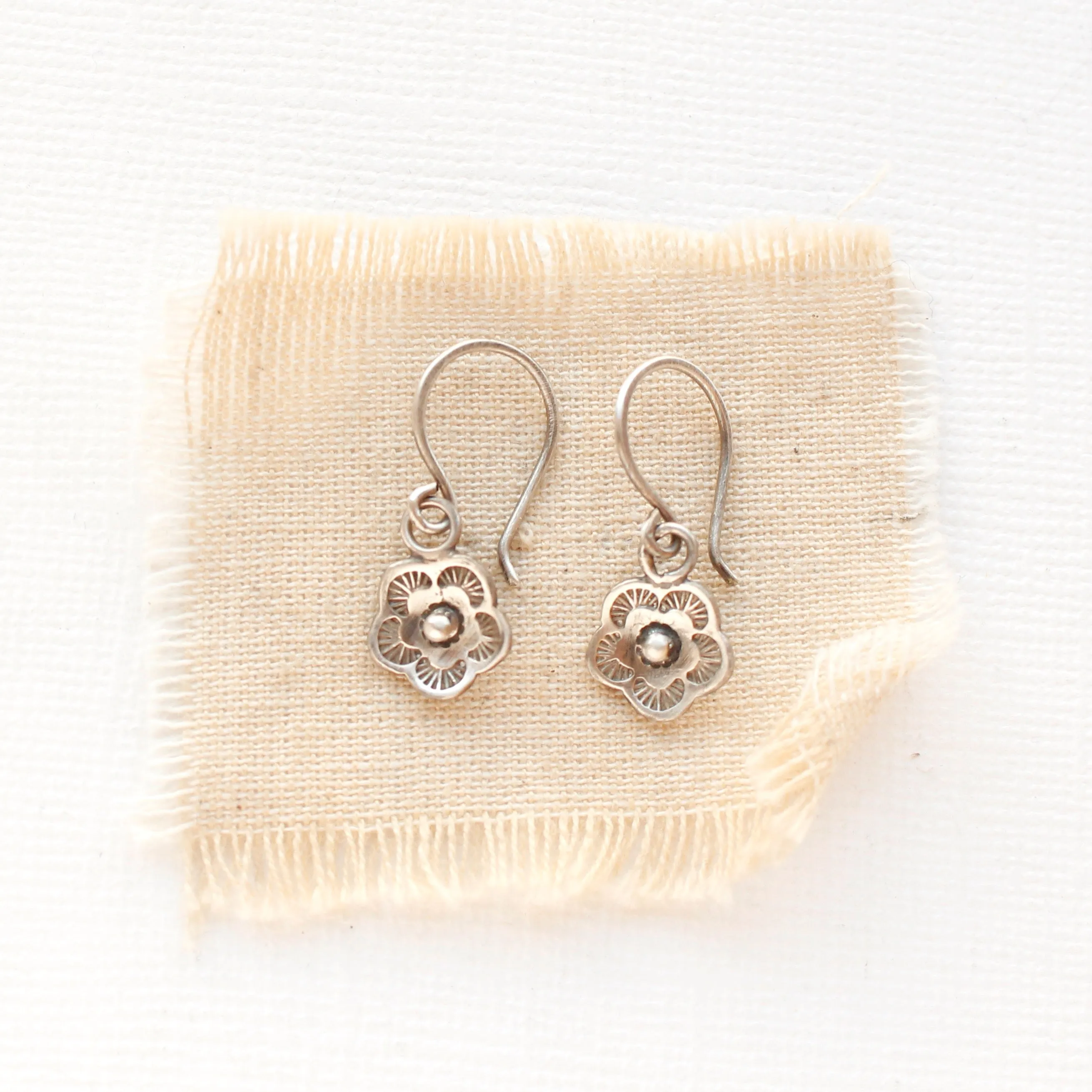 Mini Cactus Flower Charm Earrings