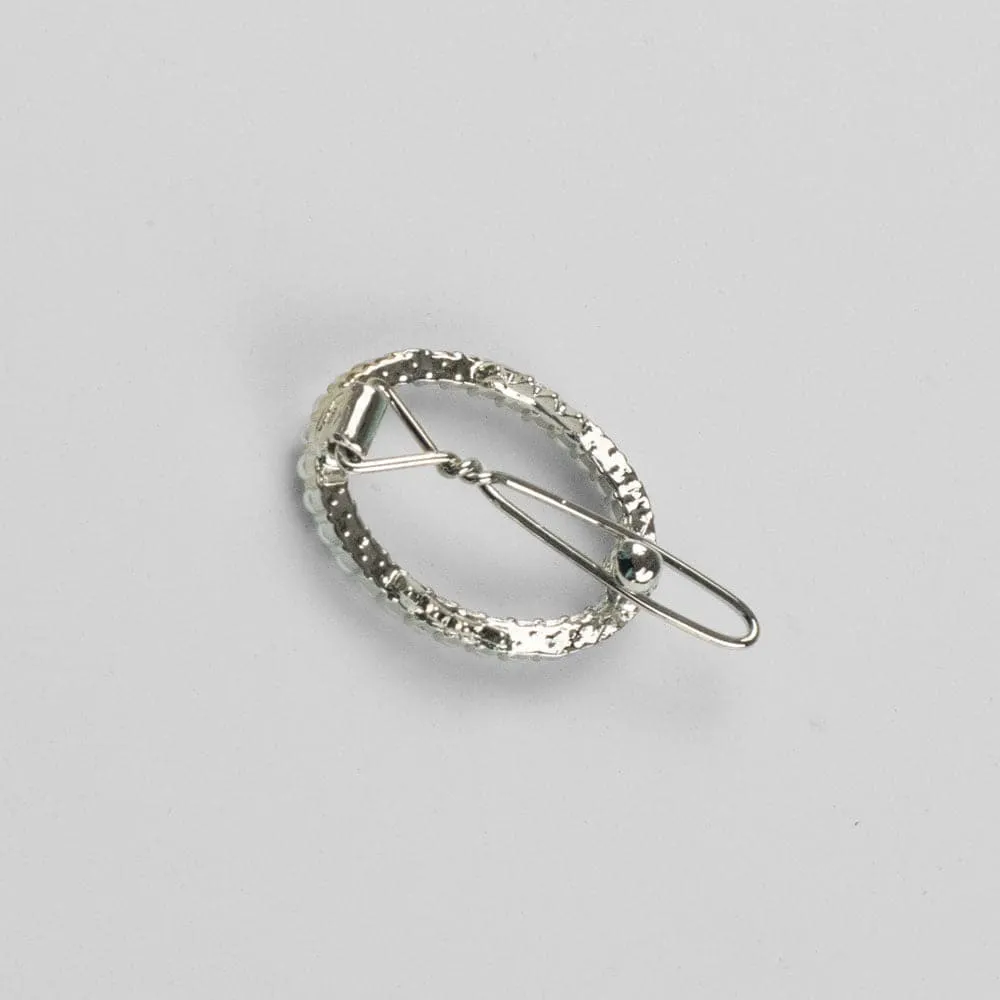 Mini Crystal Oval Hair Clip