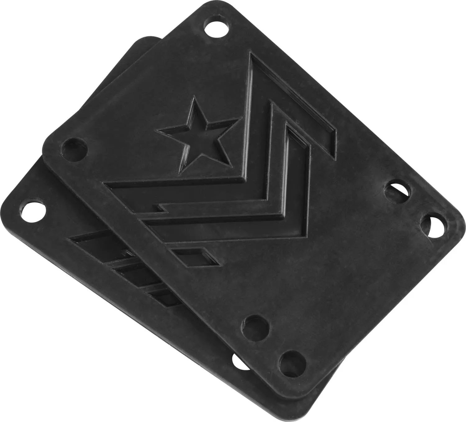 Mini Logo - Rubber .10 Riser Pads Black
