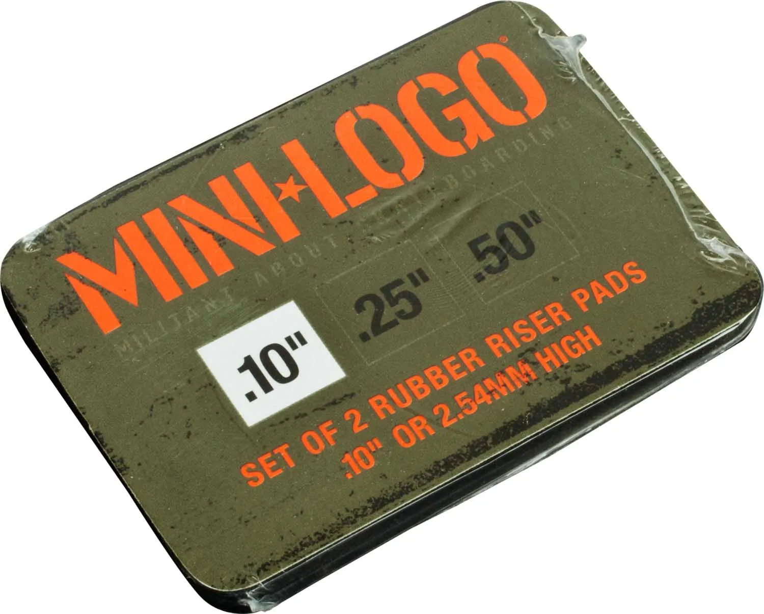 Mini Logo - Rubber .10 Riser Pads Black