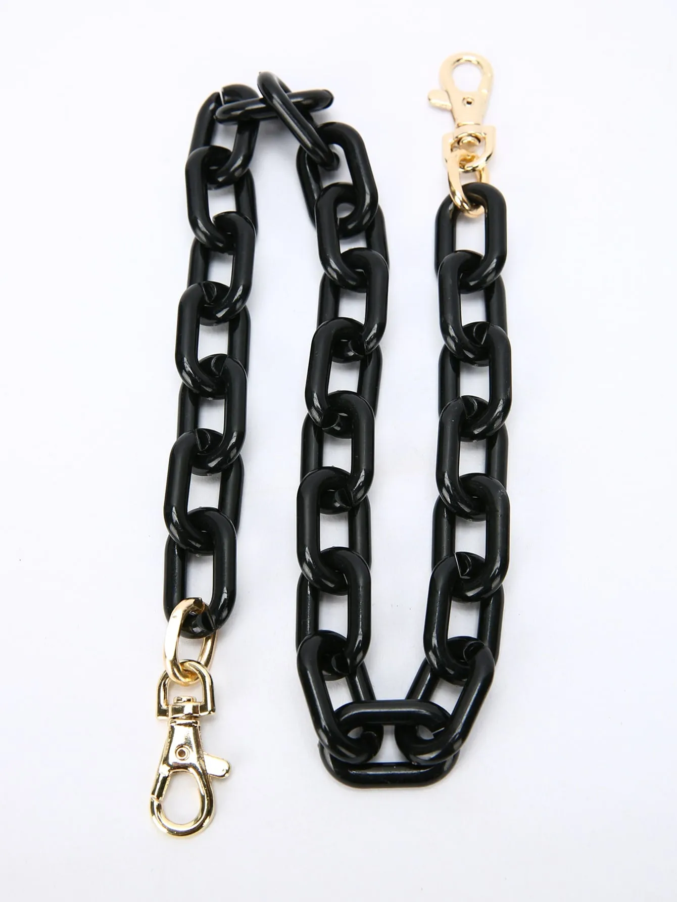 Minimalist Chain Bag Strap - Black