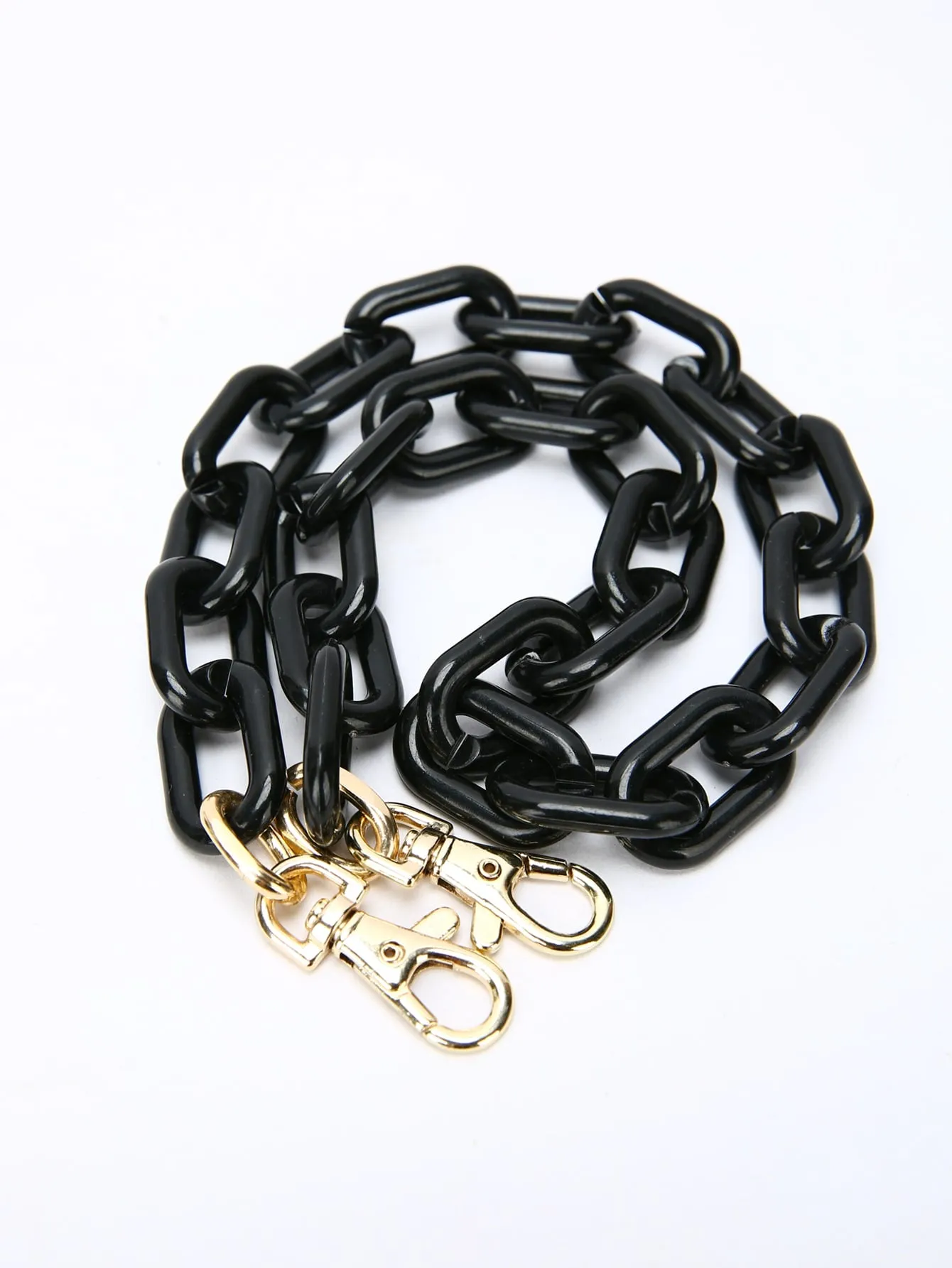 Minimalist Chain Bag Strap - Black
