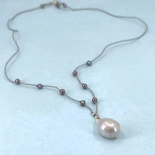 Montauk Breeze Pearl Teardrop Necklace