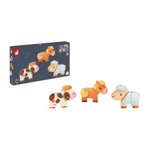 Montessori Wooden Toy | Funny Farm Animal Magnets Set | Puzzles & Games