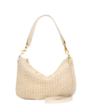 Moyen Messenger in Woven  Checker-Cream